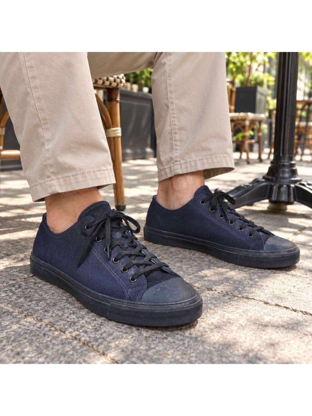 The Hill-Side Shoes Mens US Size 11 Low Top Comfort Sneaker Japan Made Navy